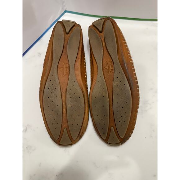 Pikolinos Jerez Brown Leather Slip On Moccasin Sandals Size EU 41 US 10.5 - Picture 7 of 9